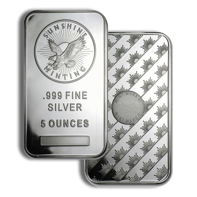 5 oz silver bar sunshine mint smi