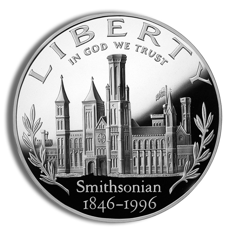 1996 p $1 smithsonian silver commem proof