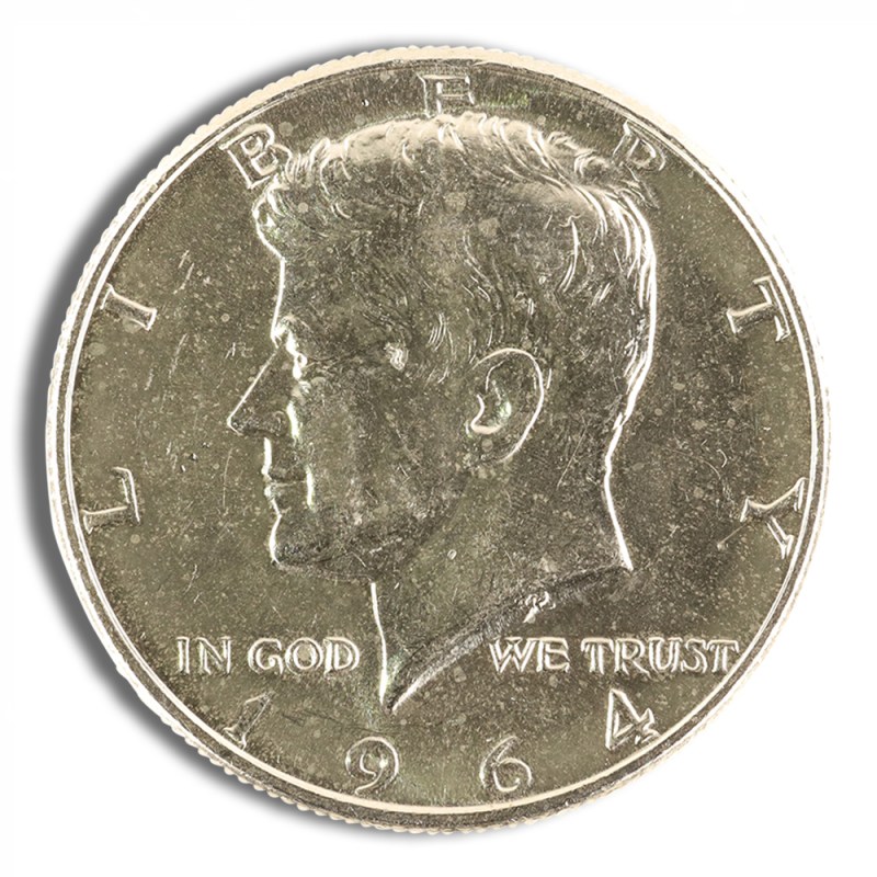 $1 fv 90% silver 1964 kennedy half dollar proof