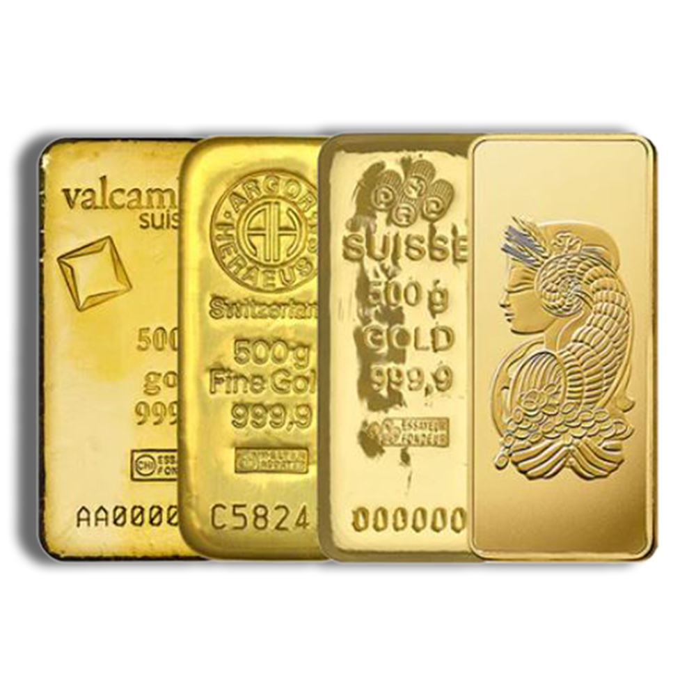 500 gram gold bar brand varies