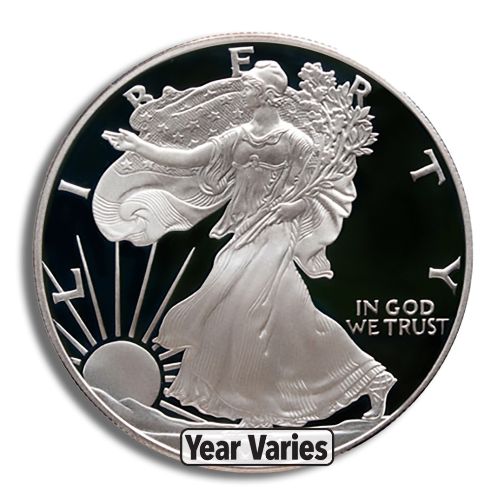proof silver eagle incomplete (year varies)