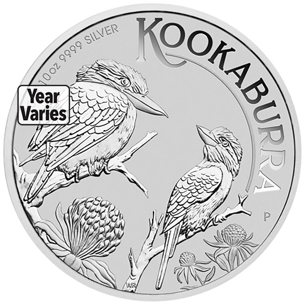 australian silver kookaburra 10 oz bu (year varies)