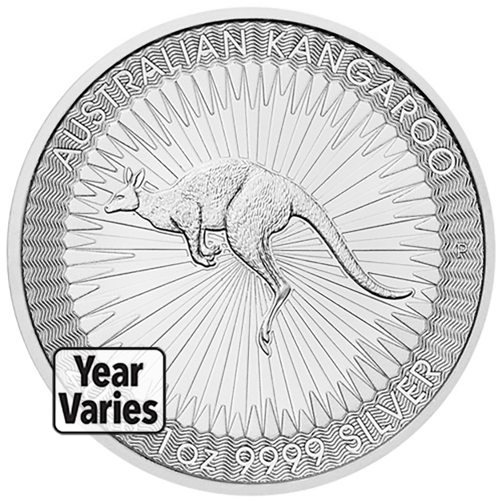1 oz australian kangaroo silver coin (year varies)