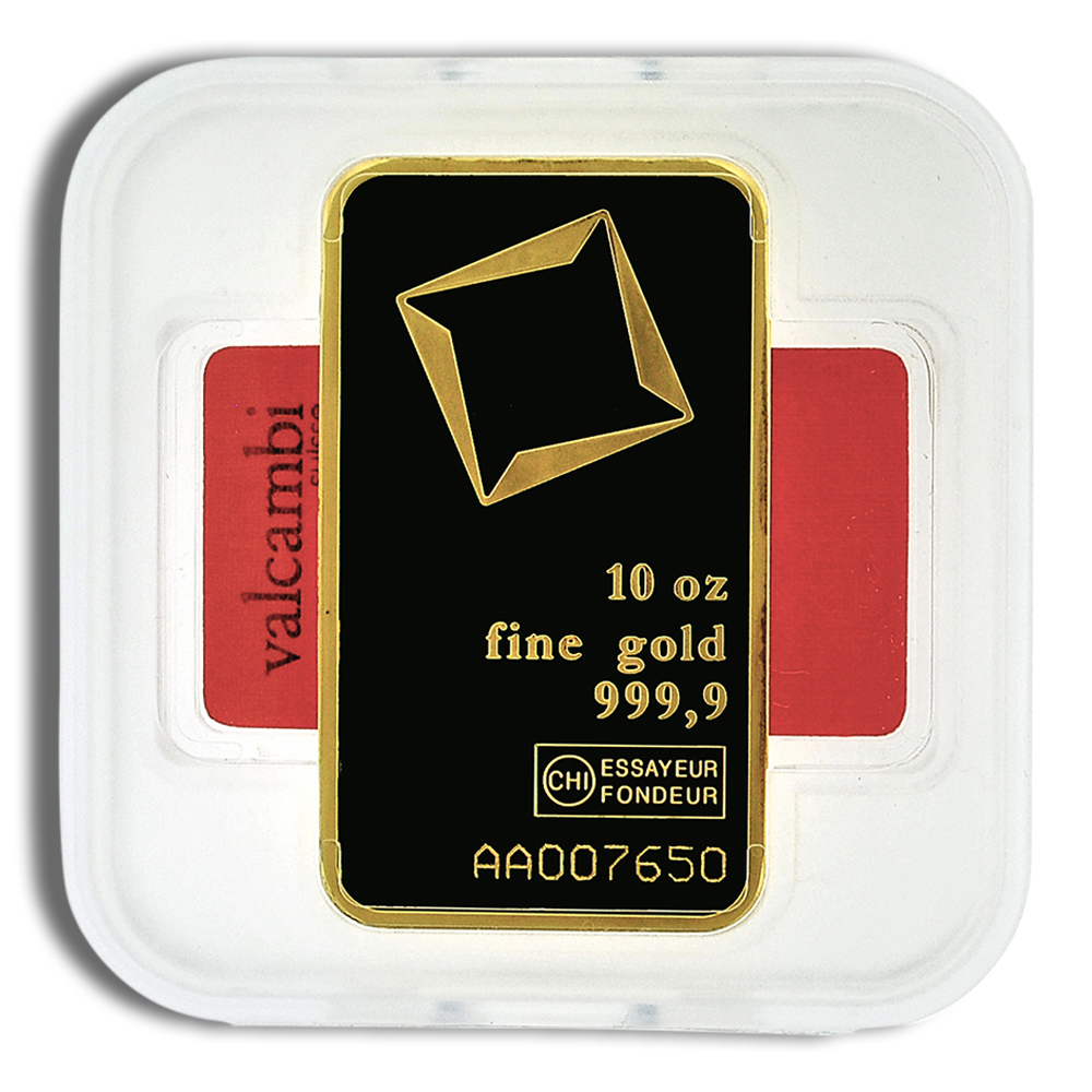 10 oz gold bar valcambi (carded)