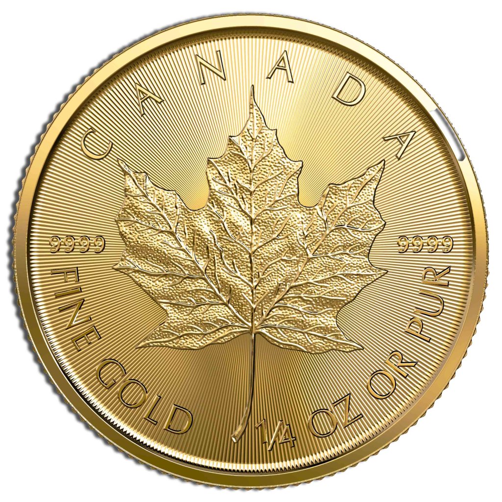 1/4 oz gold maple leaf sealed (year varies)
