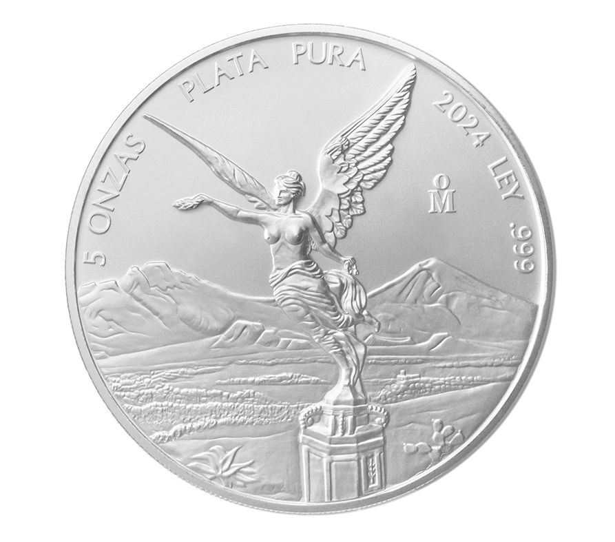 2024 5 oz silver mexican libertad bu