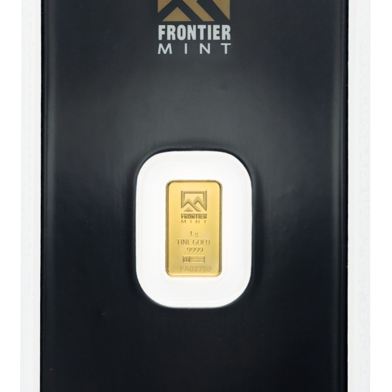 1 gram gold bar frontier (carded)