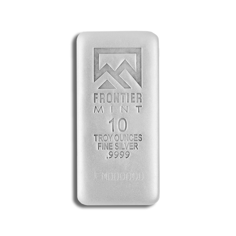 10 oz silver bar frontier mint (frosted)