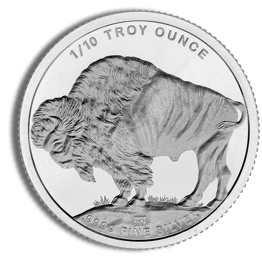 1/10 oz silver round buffalo