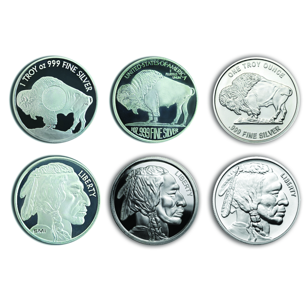 1 oz silver round buffalo design