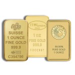 1 oz gold bar brand varies (not in card)