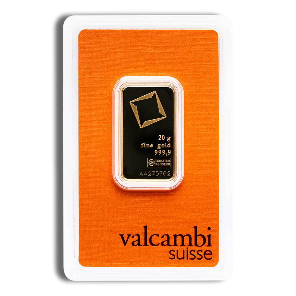 20 gram gold bar valcambi (carded)