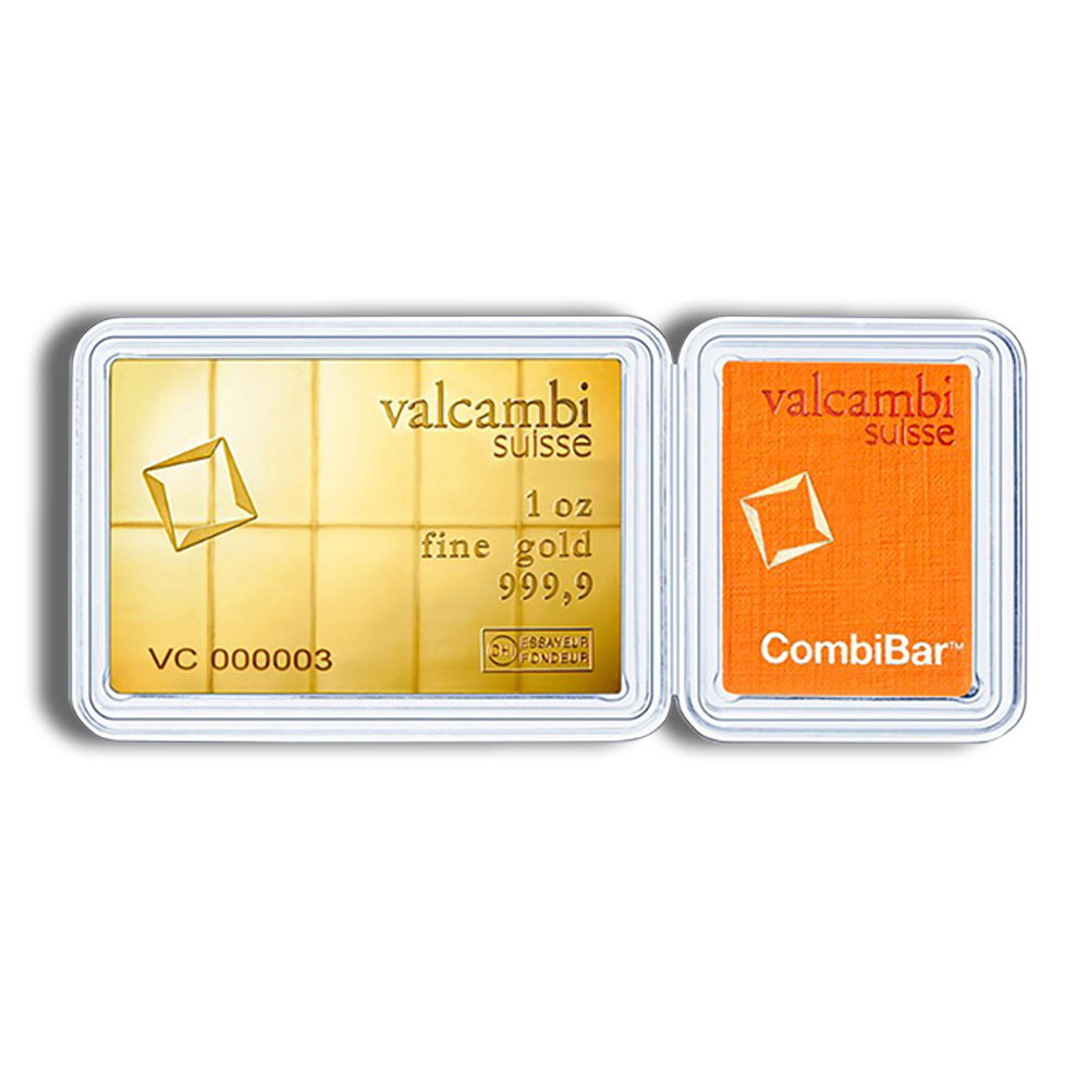 10 x 1/10 oz .9999 valcambi combibar™ gold (in assay)