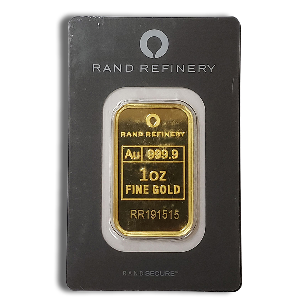 1 oz gold bar rand refinery (carded)