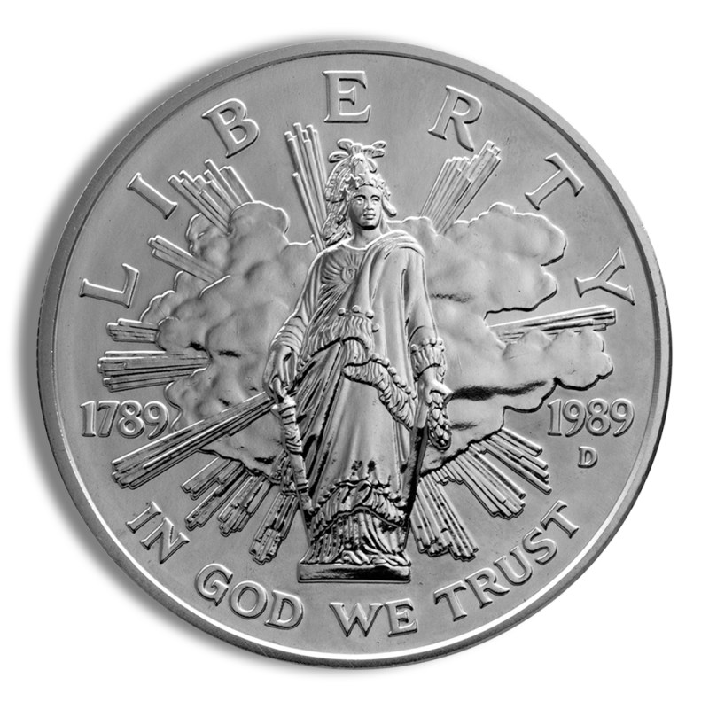 1989 s $1 congressional silver commem proof