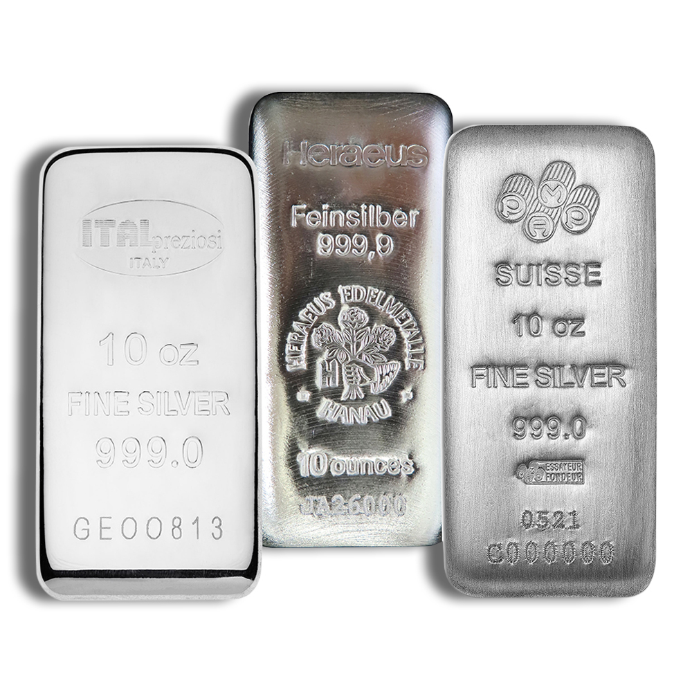 10 oz silver bar brand varies (ira eligible)