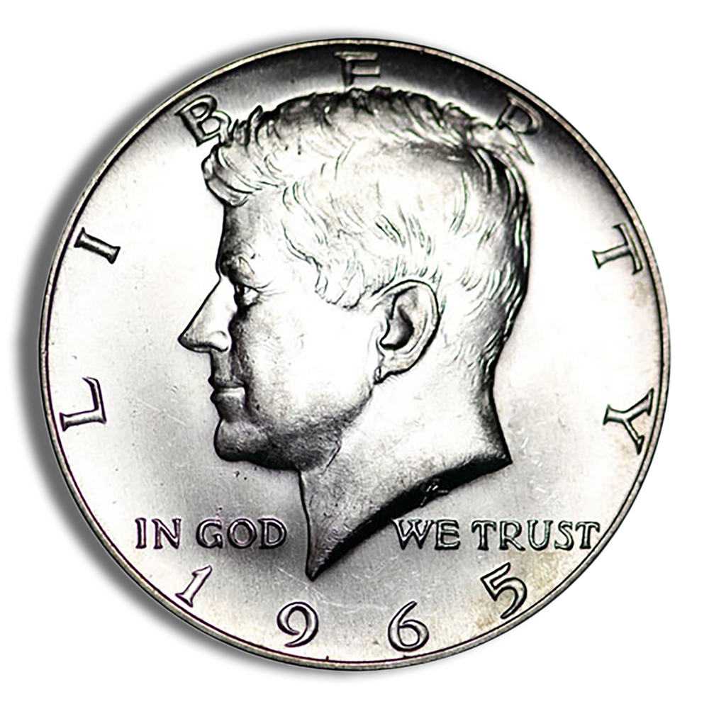 $1 fv 40% silver kennedy half dollars (1965 1969)