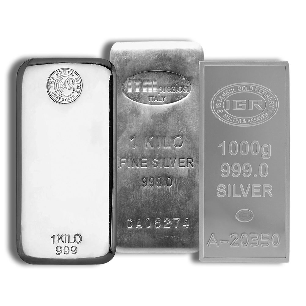 1 kilo silver bar design varies