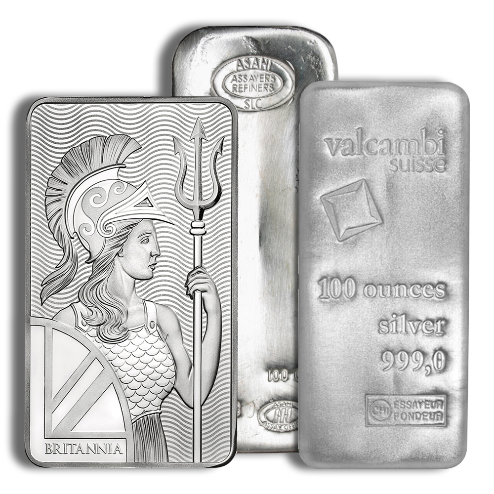 100 oz silver bar brand varies (ira eligible)