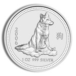 2006 1 oz australia silver lunar dog bu series i