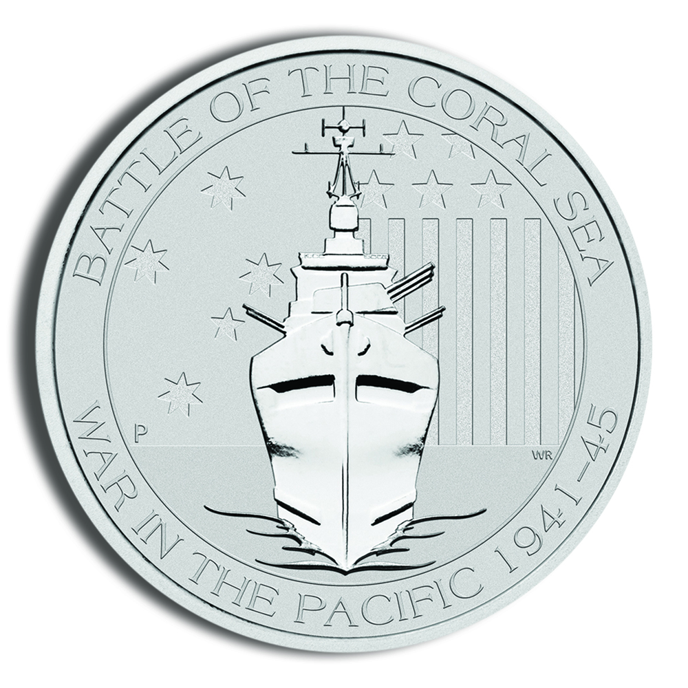 2015 1/2 oz australian battle of the coral sea silver coin