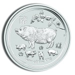 2019 1 oz australia silver lunar pig bu series ii