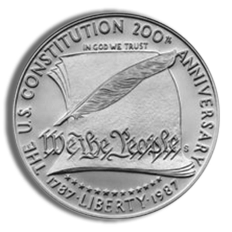 1987 s $1 constitution silver commem proof