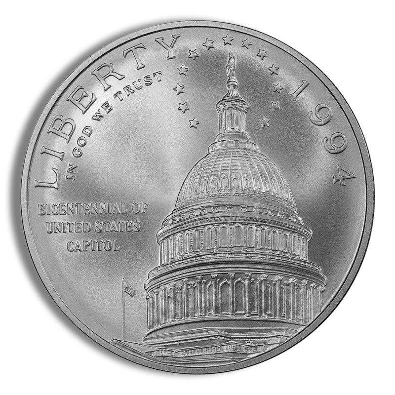 1994 d $1 capitol silver commem bu