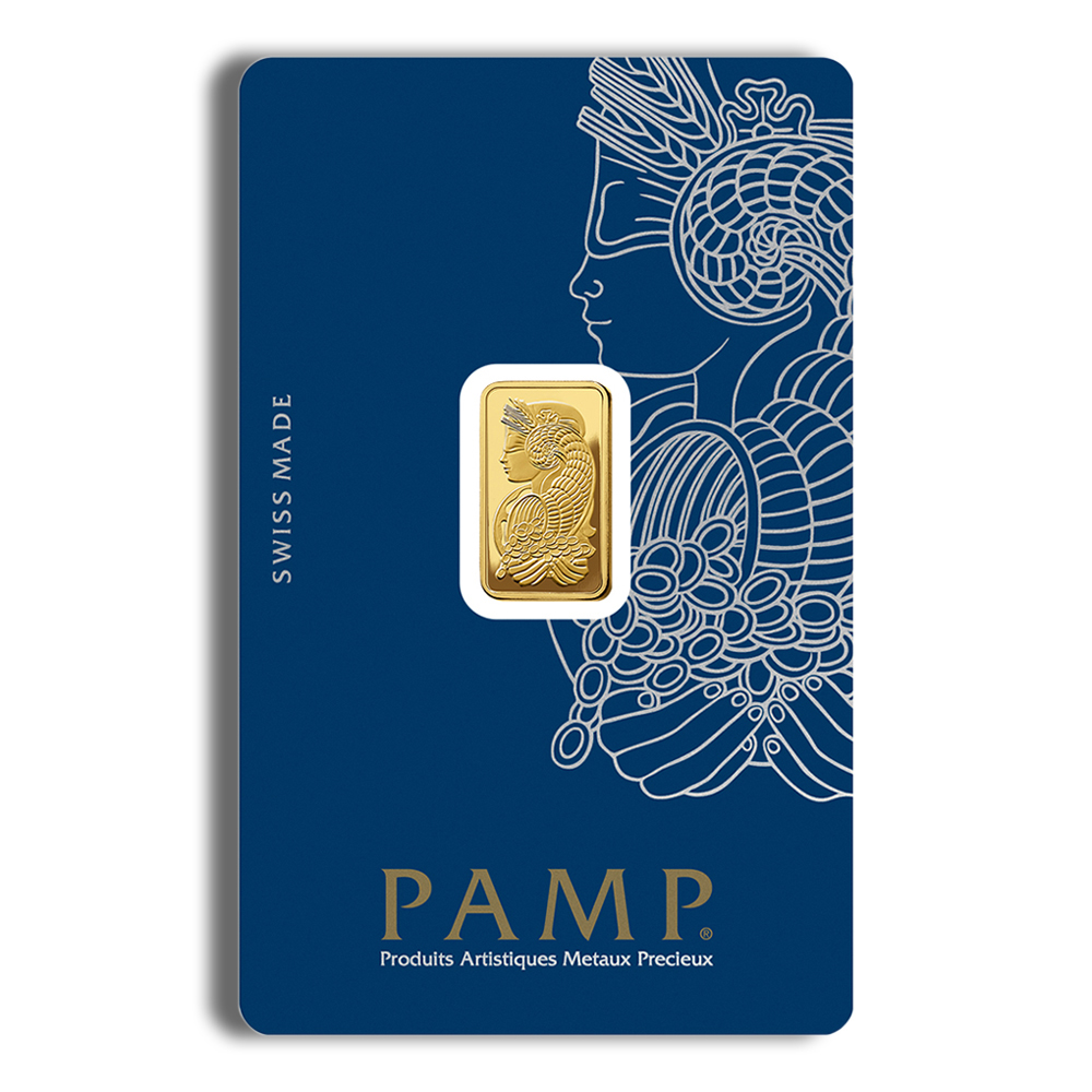 2.5 gram gold bar pamp fortuna (carded)