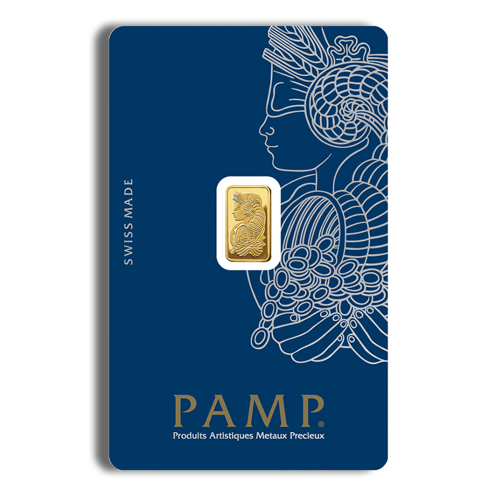 1 gram gold bar pamp fortuna (carded)