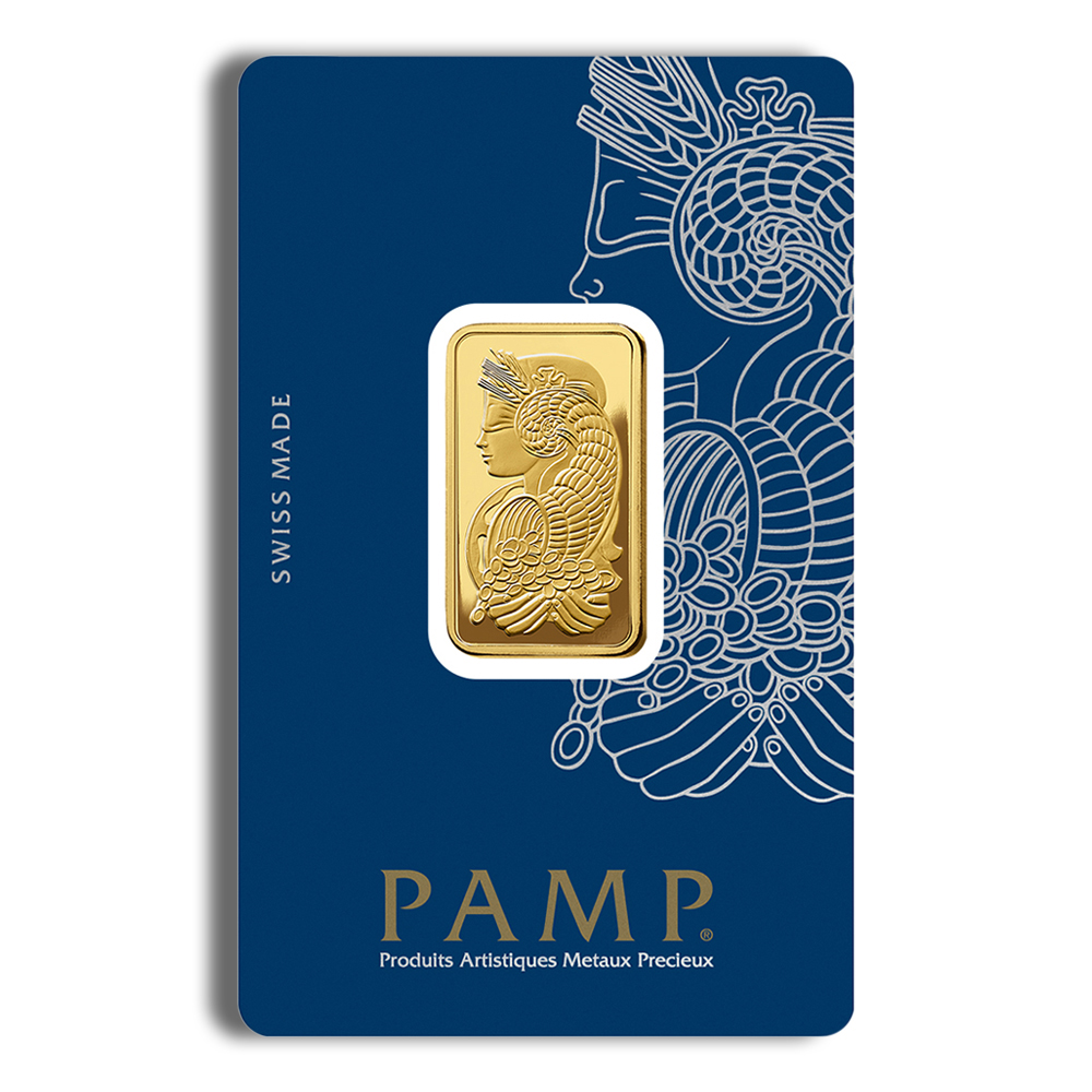 1/2 oz gold bar pamp fortuna (carded)
