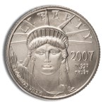 2007 w 1/4 oz burnished platinum eagle $25 (cap only)