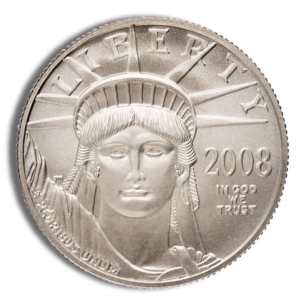 2008 w 1/2 oz burnished platinum eagle $50 (cap only)