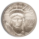 2008 w 1 oz burnished platinum eagle $100 (cap only)