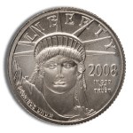 2008 w 1/4 oz burnished platinum eagle $25 (cap only)