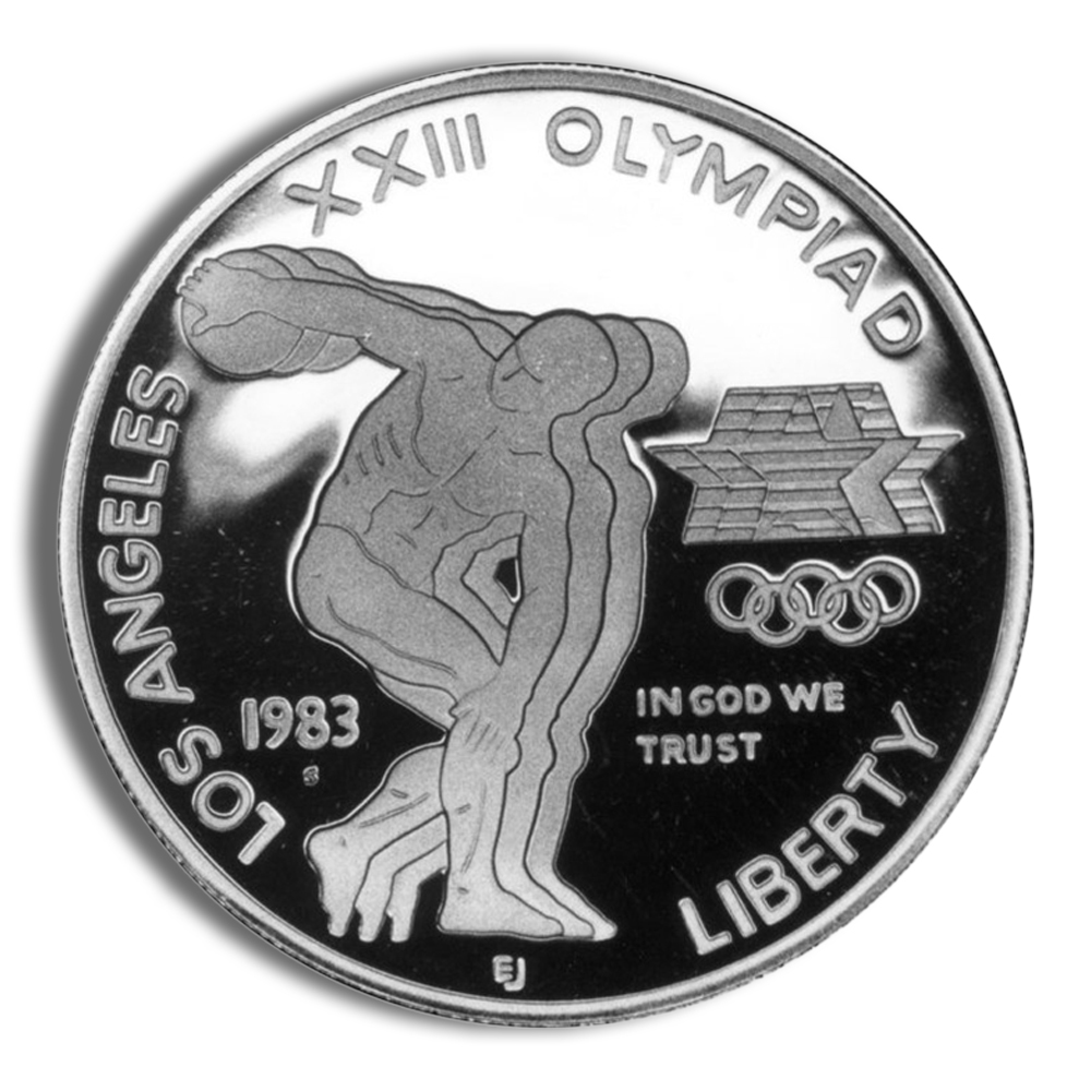 1983 s $1 la olympic silver commem bu