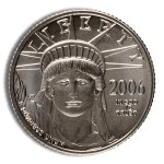 2006 w 1/10 oz burnished platinum eagle $10 (cap only)
