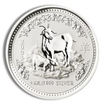 2003 kilo australia silver lunar goat bu series i