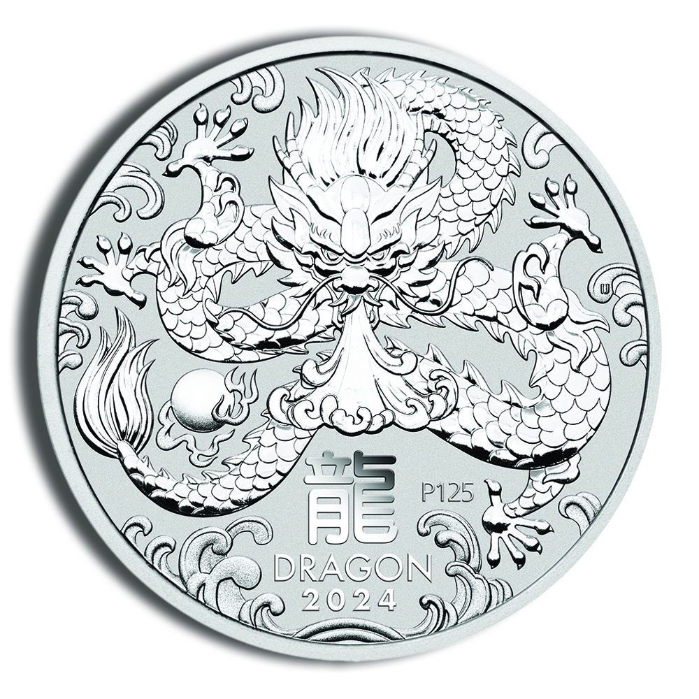 2024 kilo australia silver lunar dragon bu series iii