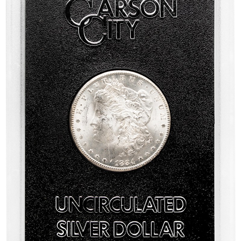 1884 cc gsa morgan dollar w/box & coa